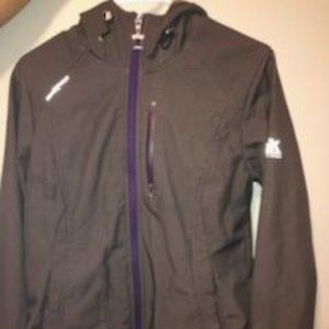 grey and purple jacket size medium